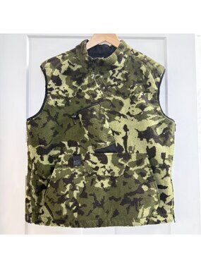 Nike Lab x MMW Mathew Williams Alyx Beryllium Green Camo Fleece Vest Sz L